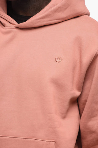 Fleeced-Cotton Hoodie with Patch Pocket