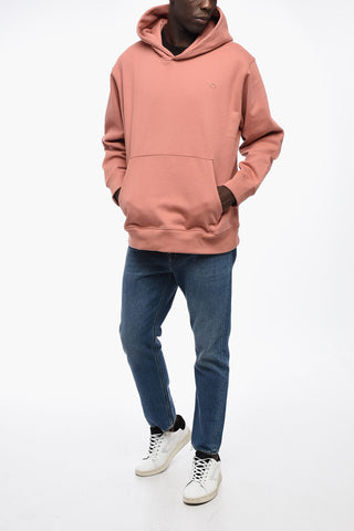 Fleeced-Cotton Hoodie with Patch Pocket