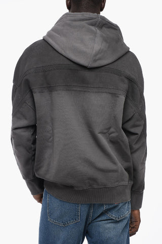 Vintage Wash Cotton Hoodie with Raw-cut Details