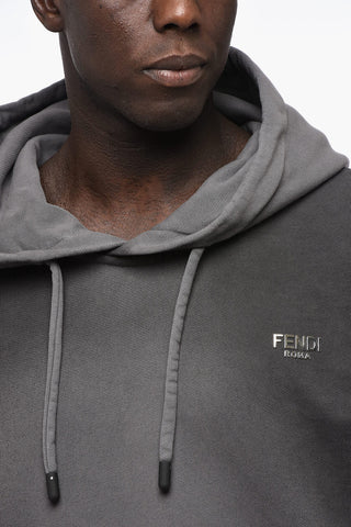Vintage Wash Cotton Hoodie with Raw-cut Details
