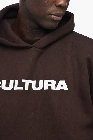 Fleeced-Cotton Hoodie with Contrast Logo