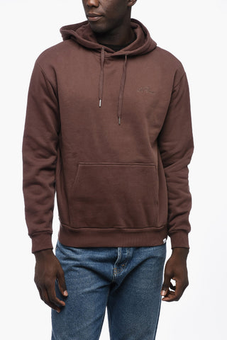 Felpa Hoodie a Tinta Unita con Tasca a Toppa