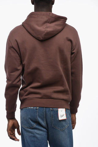 Felpa Hoodie a Tinta Unita con Tasca a Toppa