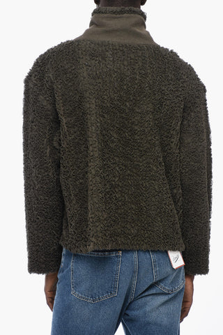 Textured Cotton Sweater with Half Zip