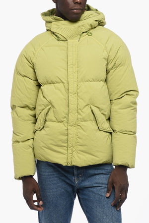 Solid Color Hooded Down Jacket