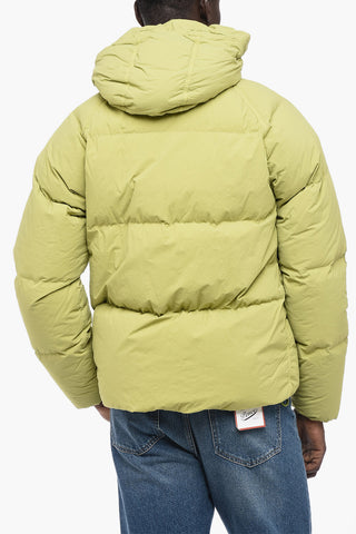 Solid Color Hooded Down Jacket
