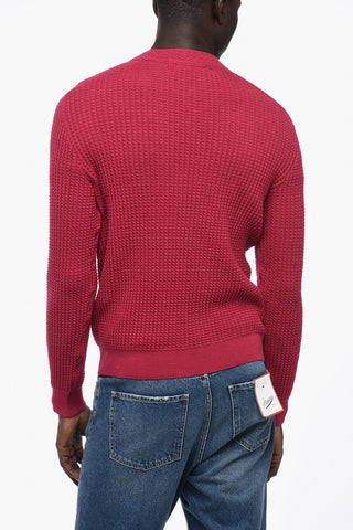 Maglia Girocollo In Lana Vergine con Ricamo