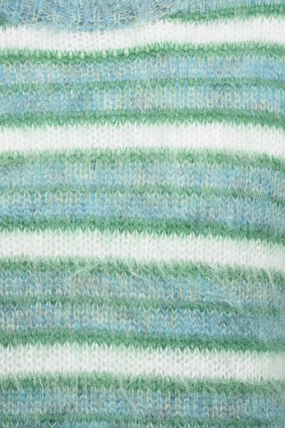 Pullover in Lana Mohair con Motivo a Righe