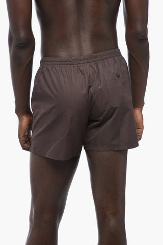 UNDERWEAR Cotton and Silk Shorts with Golden Logo