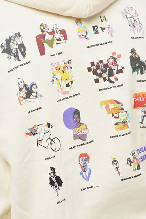 Bedrucktes Kapuzen-Sweatshirt aus Baumwollfrottee