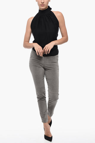 Tie Neck ABITATA Silk Top with Back Knot