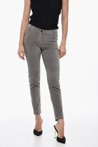 Pantaloni in Velluti Stretch con Skinny Fit