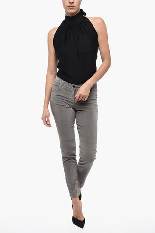 Pantaloni in Velluti Stretch con Skinny Fit