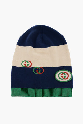 Cotton Beanie With Logo Patch