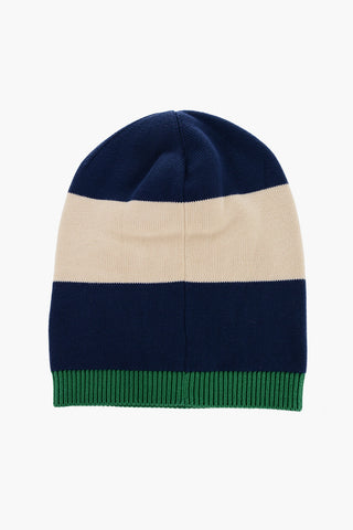 Cotton Beanie With Logo Patch