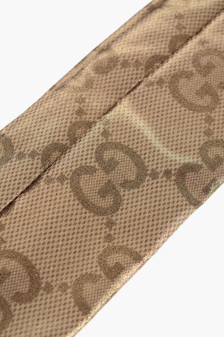 Fascia Per Capelli Con Stampa Monogram Metallizzata