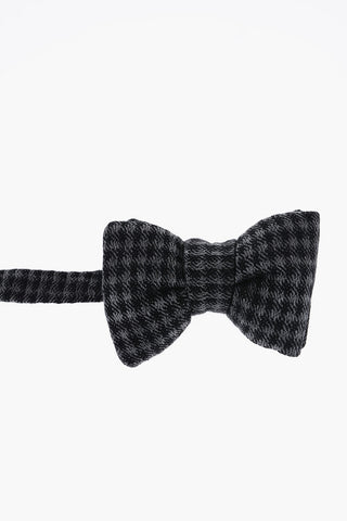Checkered Wool Bow-Tie