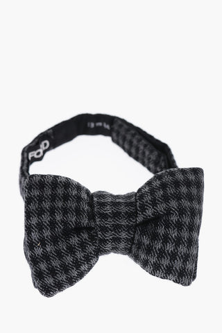 Checkered Wool Bow-Tie