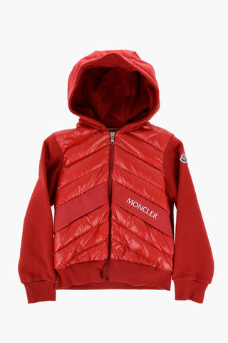 Solid Color Down Jacket with Sweat Sleeves