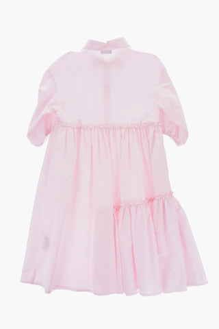 Pleated Cotton Shirtdress