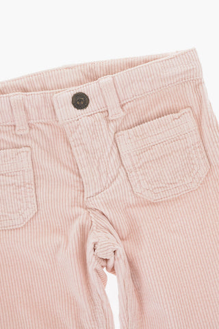 Corduroy Boot Cut Pants with Belt Loops