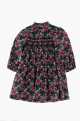 Floral-Motif Cotton Dress
