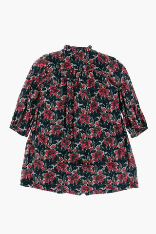Floral-Motif Cotton Dress