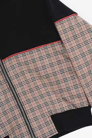 Cotton Checked Hoodie