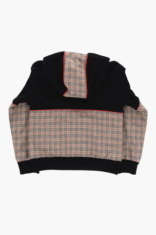 Cotton Checked Hoodie