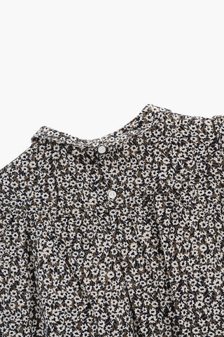 Floral-Motif Cotton Dress