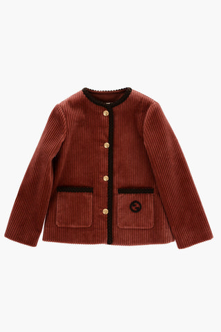 Corduroy Jacket with Braided Details