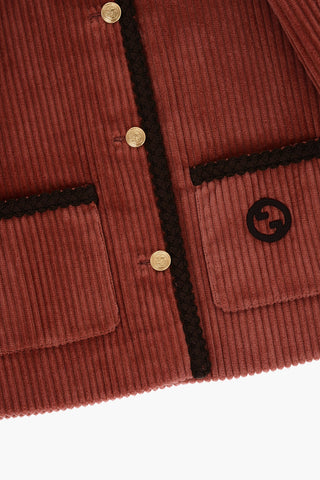 Corduroy Jacket with Braided Details