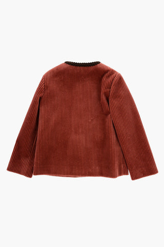 Corduroy Jacket with Braided Details