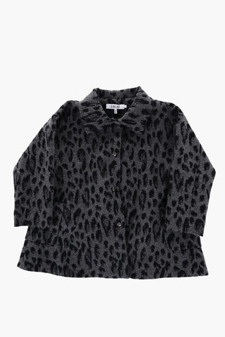 Animal-Print Coat with Patch Pockets