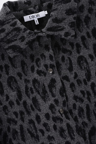 Animal-Print Coat with Patch Pockets