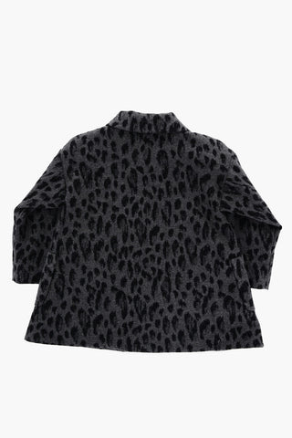 Animal-Print Coat with Patch Pockets