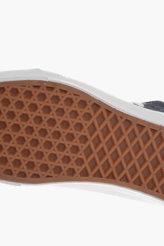 Two-Tone Suede and Fabric High Top Sneakers