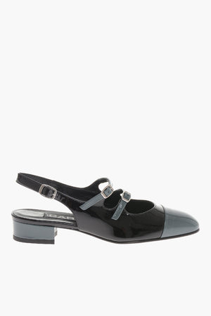 Patent Leather ABRICOT 23 Slingback Sandals with Double Buckle