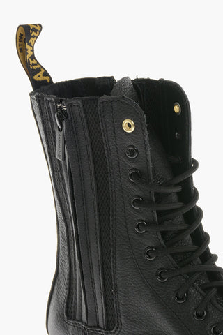 YOHJI YAMAMOTO Textured Leather VIRGINIA Boots with Double Zip