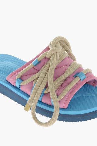 Rip Stop Checked Sandals with Maxi Laces