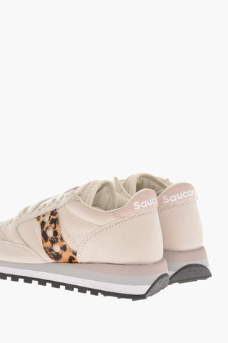 Leather and Nylon Low-Top Sneakers with Ponyskin Details