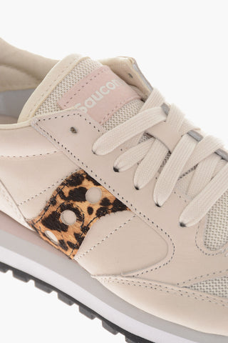 Leather and Nylon Low-Top Sneakers with Ponyskin Details