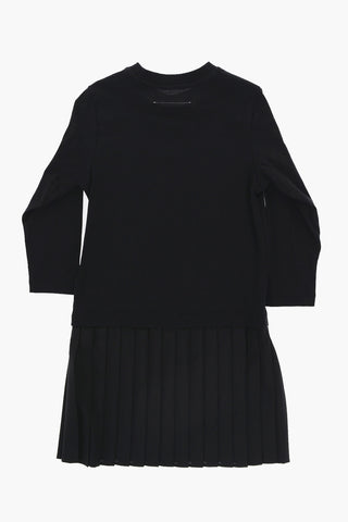 MM6 Vestito A Maniche Lunghe con Pieghe