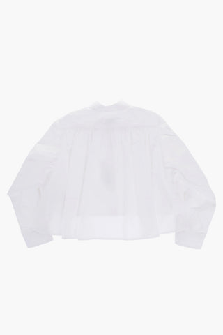 UNISEX MM6C11U Hemd mit Logo und asymmetrischem Saum