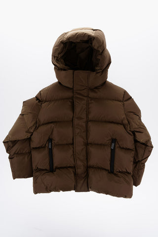 Nylon Padded Jacket with Hidden Closure