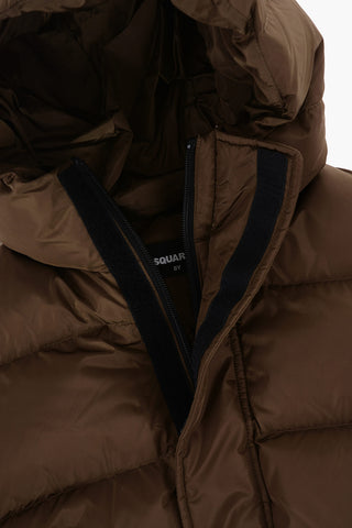 Nylon Padded Jacket with Hidden Closure