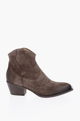 Suede BETTY14 Western Booties 6cm