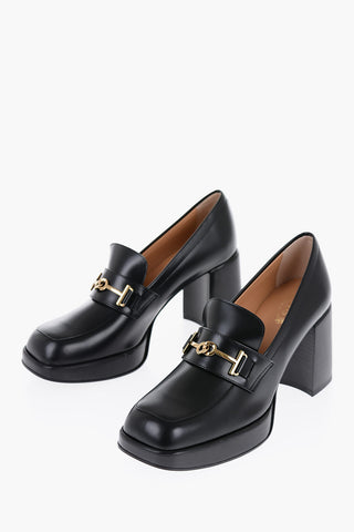 Leather Pumps With Golden Bit 9cm