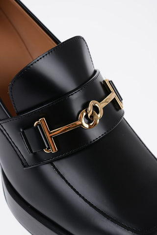 Leather Pumps With Golden Bit 9cm