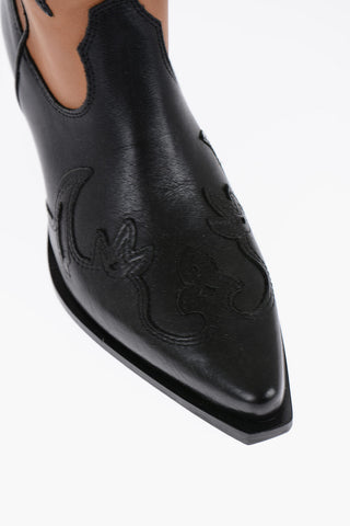 Two-Tone leather Wester Boots with Heel 6cm